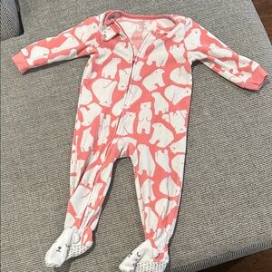 Carter's Pink Polar Bear Footed One Piece